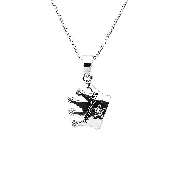 Sweethearts Silverhalsband PRINSESSKRONA 2-pack
