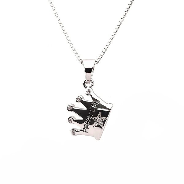 Sweethearts Silverhalsband PRINSESSKRONA 2-pack