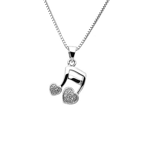 Sweethearts Silverhalsband DUBBELNOT 2-pack