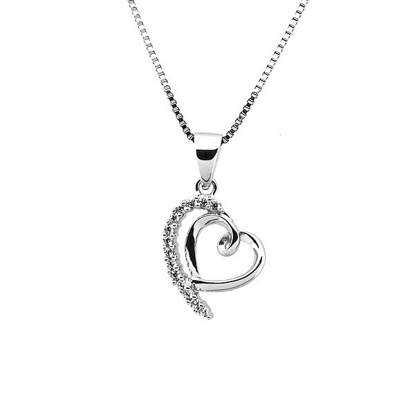 Sweethearts Silverhalsband HJÄRTA 2-pack