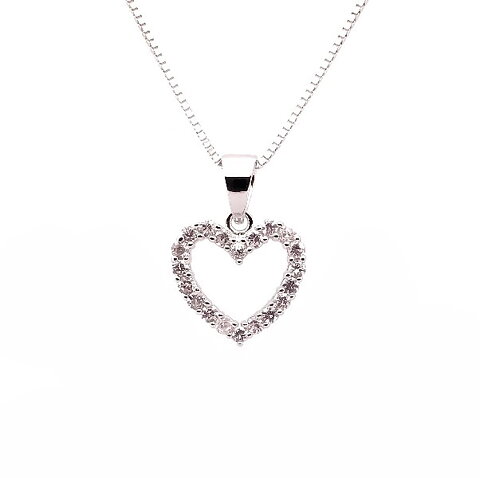 Sweethearts Silverhalsband HJÄRTA 2-pack