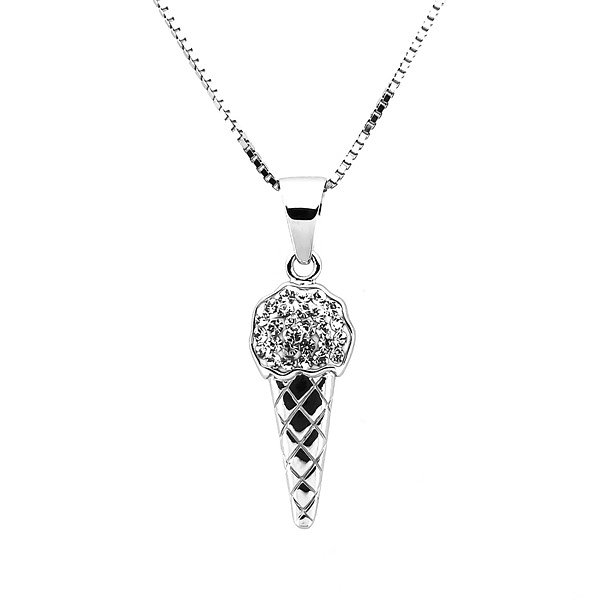 Sweethearts Silverhalsband GLASSTRUT 2-pack
