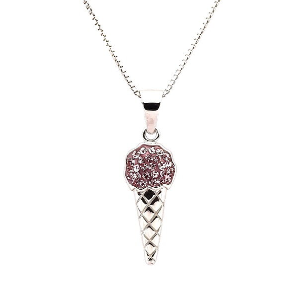 Sweethearts Silverhalsband GLASSTRUT 2-pack