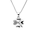 Sweethearts Silverhalsband FYRKLÖVER 2-pack