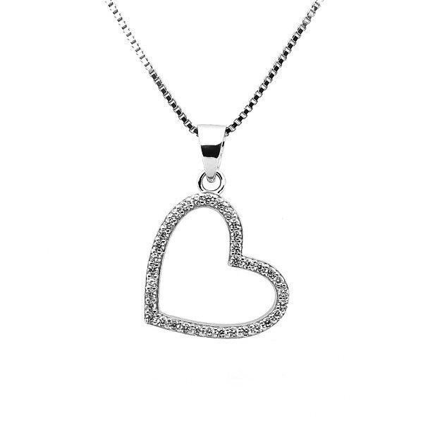Sweethearts Silverhalsband HJÄRTA 2-pack