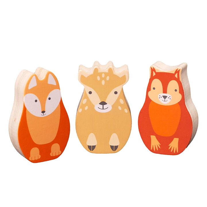 Rosa & Bo Träleksak Djurfigurer Räv 6-pack