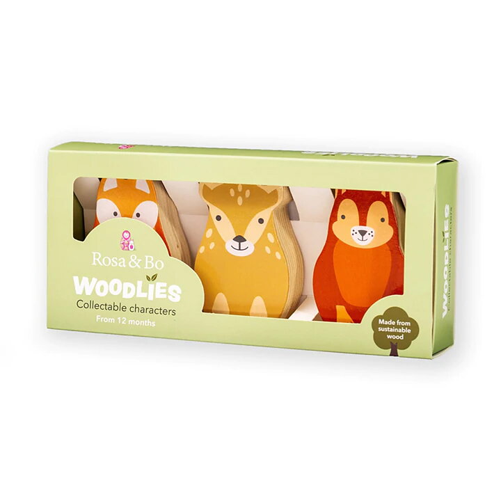 Rosa & Bo Träleksak Djurfigurer Räv 6-pack