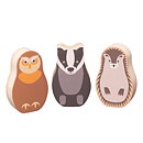 Rosa & Bo Träleksak Djurfigurer Uggla 6-pack