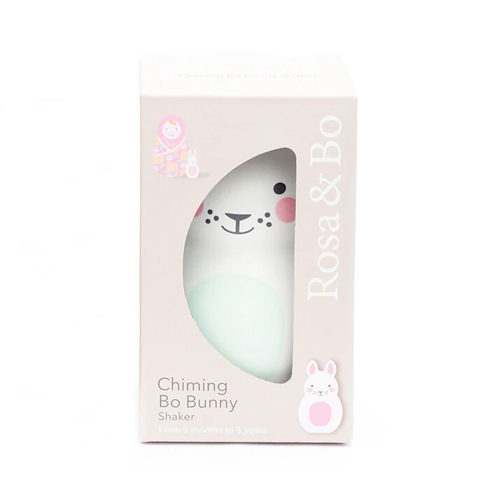 Rosa & Bo Babyleksak Skallra Kanin - Mint 10-pack