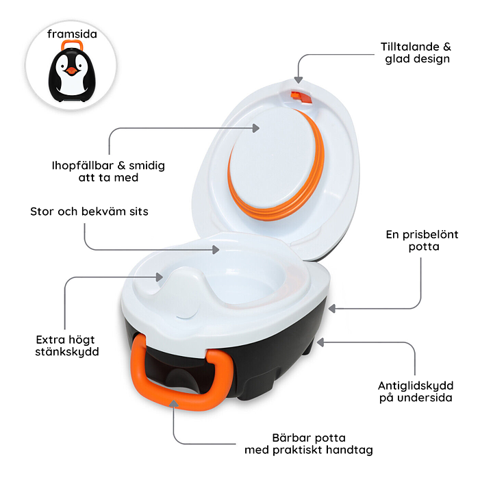My Carry Potty Potträningskit Pingvin 3-pack