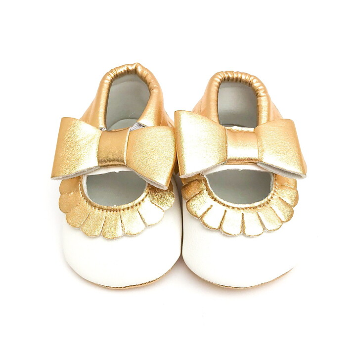 Sweethearts Baby Moccasin - Ballerina VIT & GULD