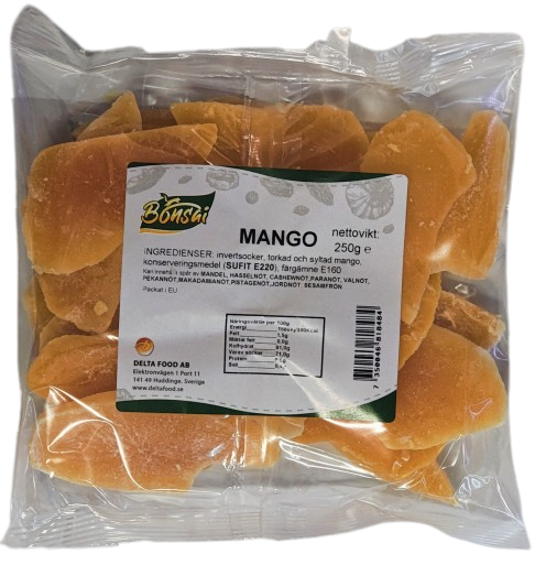 Torkade  Mango 250g - Bonsai®
