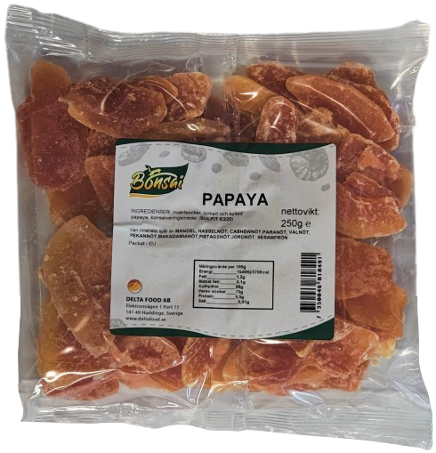 Torkade Papaya 250g - Bonsai®