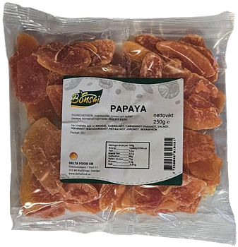 Torkade Papaya 250g - Bonsai®