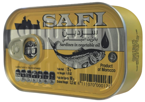 Sardiner i Vegetabilsk Olja 125g