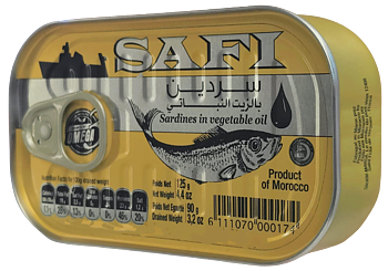 Sardiner i Vegetabilsk Olja 125g