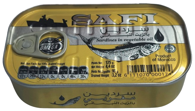 Sardiner i Vegetabilsk Olja 125g - 2