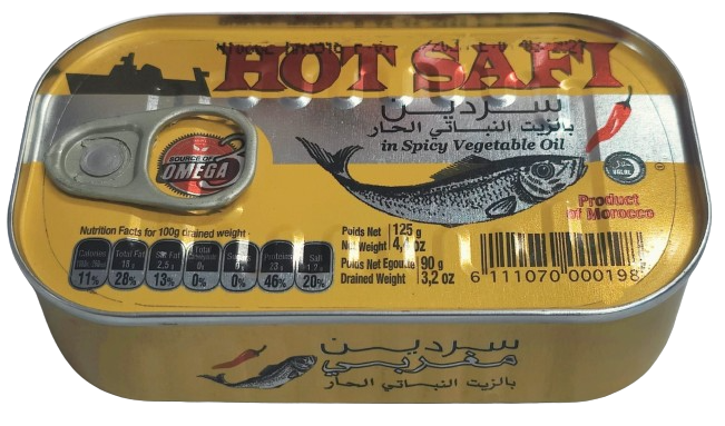 Sardiner i Vegetabilsk Olja med Chili 125g - 2