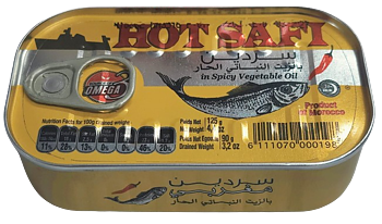 Sardiner i Vegetabilsk Olja med Chili 125g