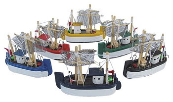 Fiskebåtar 8cm SET6