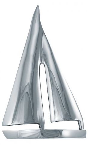 Segelbåt Nickel finish 12x19cm