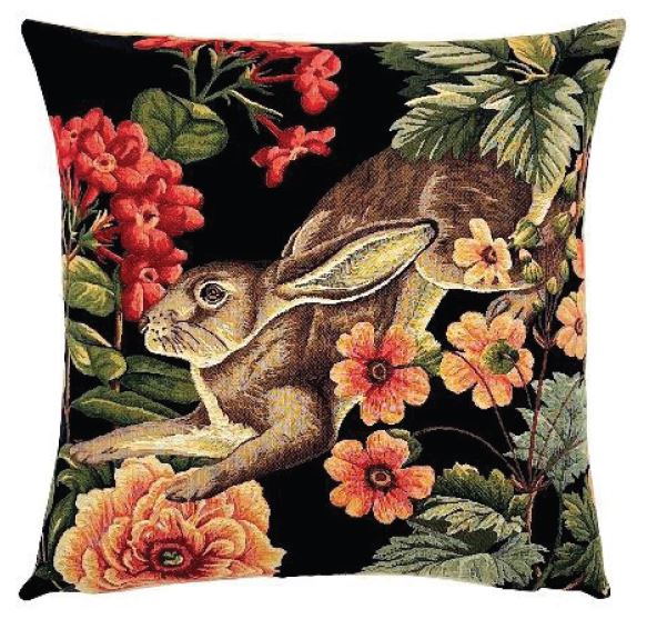 Hare & Fox with flowers  2/set