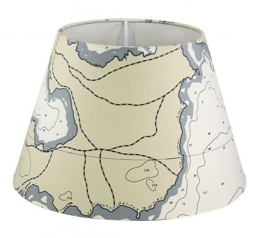 Lampskärm sjökort 15/25 Höjd 16cm  E14 fattning