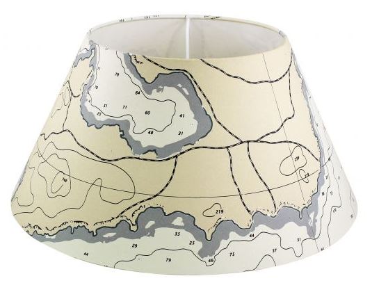 Lampskärm sjökort 20/36 Höjd 17cm  E27 fattning