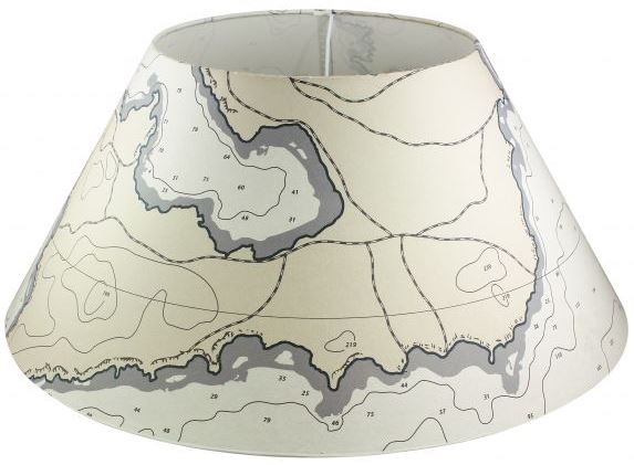 Lampskärm sjökort 25/50 Höjd 22cm  E27 fattning