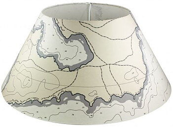Lampskärm sjökort 25/50 Höjd 22cm  E27 fattning