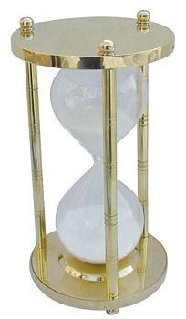 Timglas i mässing 60 minuter höjd 22cm