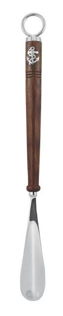 Skohorn, trä/förnicklad mässing, L: 46cm