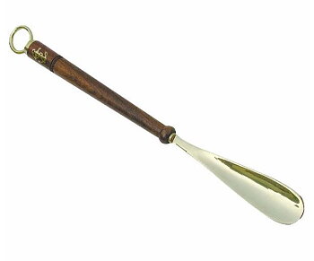 Skohorn 47cm i trä och mässing