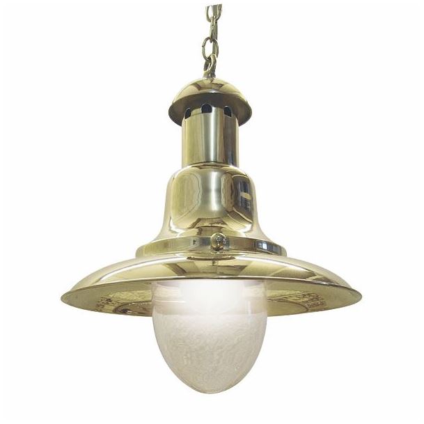 Lampa Fisherman i lackerad Mässing, Ø 27cm H:35cm