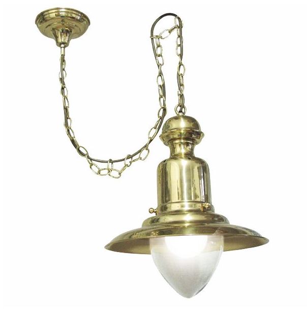 Lampa Fisherman i lackerad Mässing, Ø 33cm H:43cm