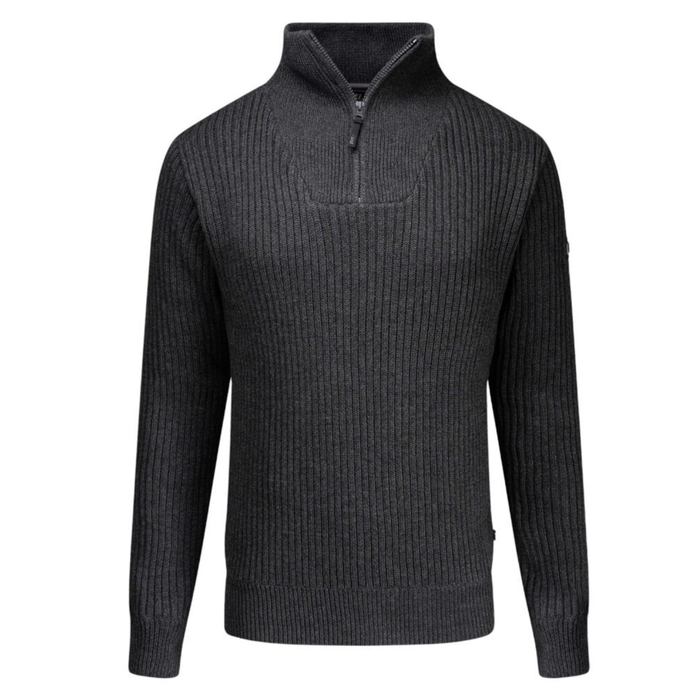 P4H Stickad Tröja Windstopper Herr Grå