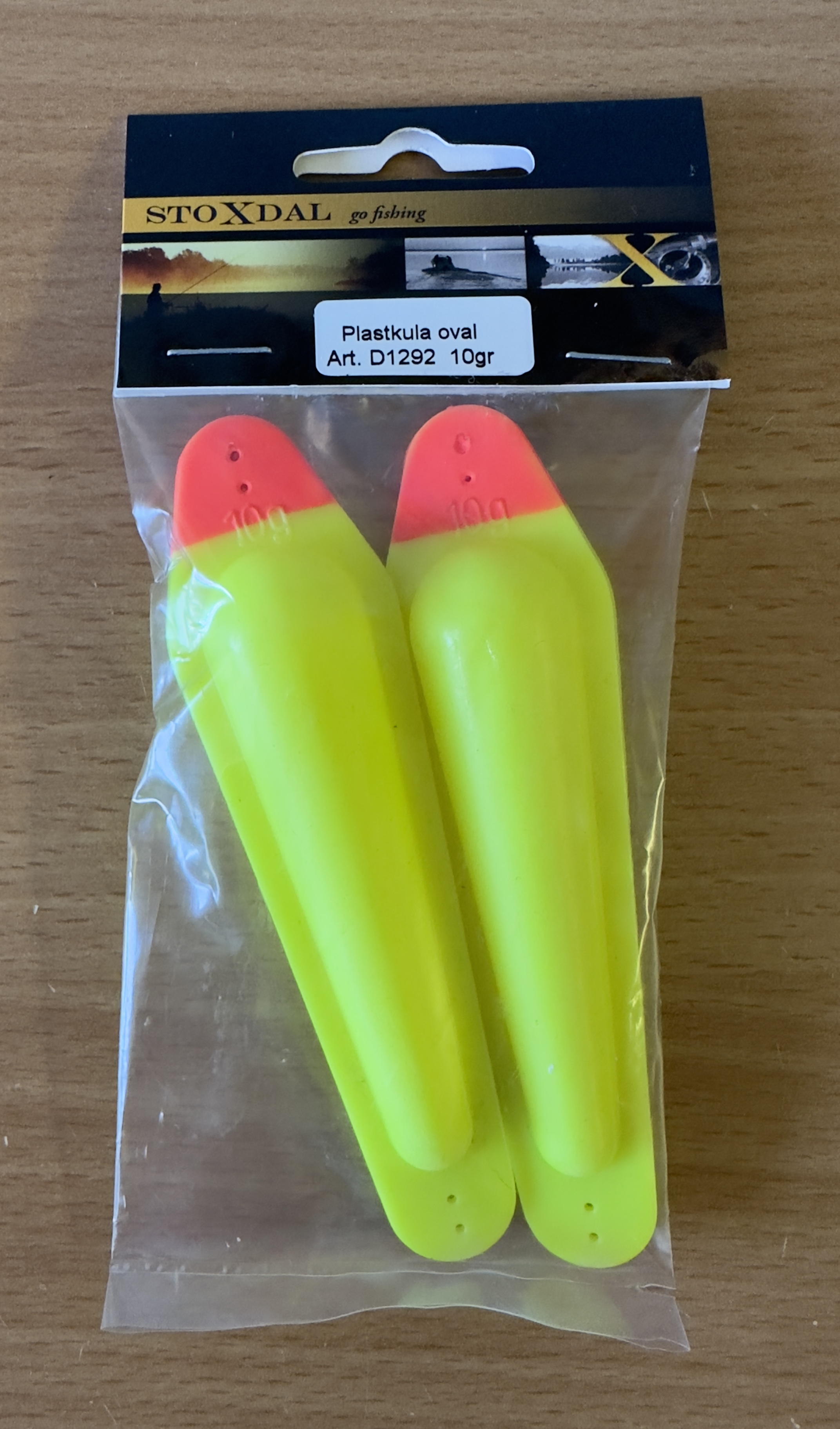 Stoxdal oval plastkula med vikt gul/orange - 2