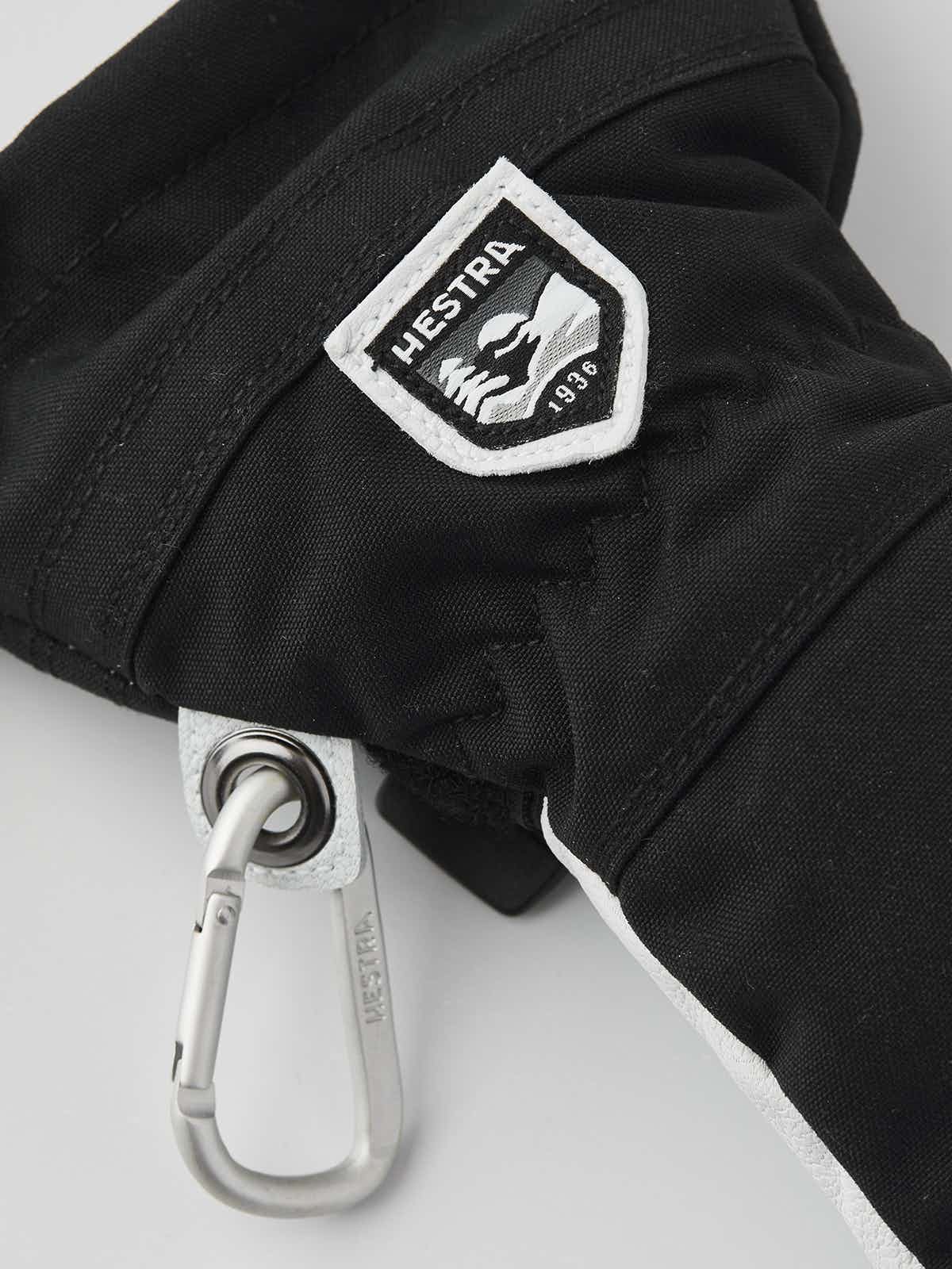 Hestra Army Leather Heli Ski Jr Svart 5-finger Handskar - 2