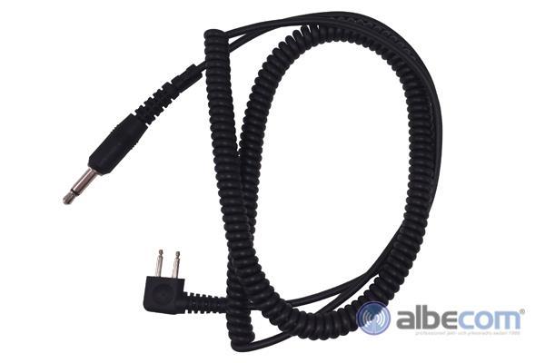 Albecom Kabel Peltor 2-stift FL6H-S-Rak kontakt