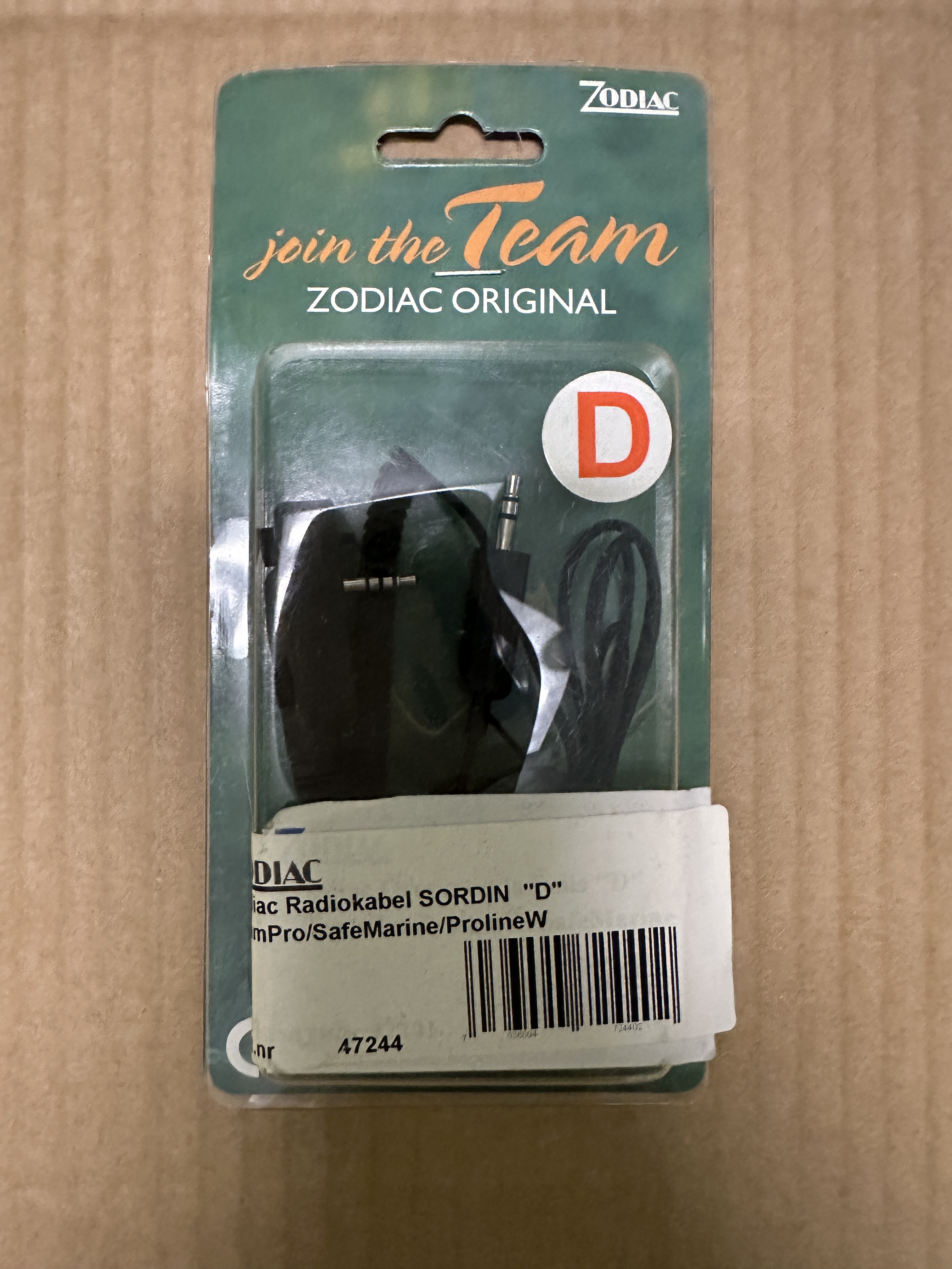 Zodiac Radiokabel Sordin D