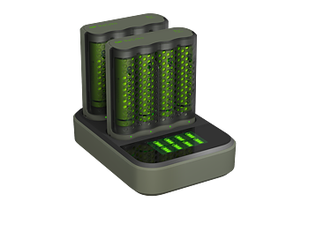 GP ReCyko Speed Charger USB x2 + dock (inkl AA-batterier)