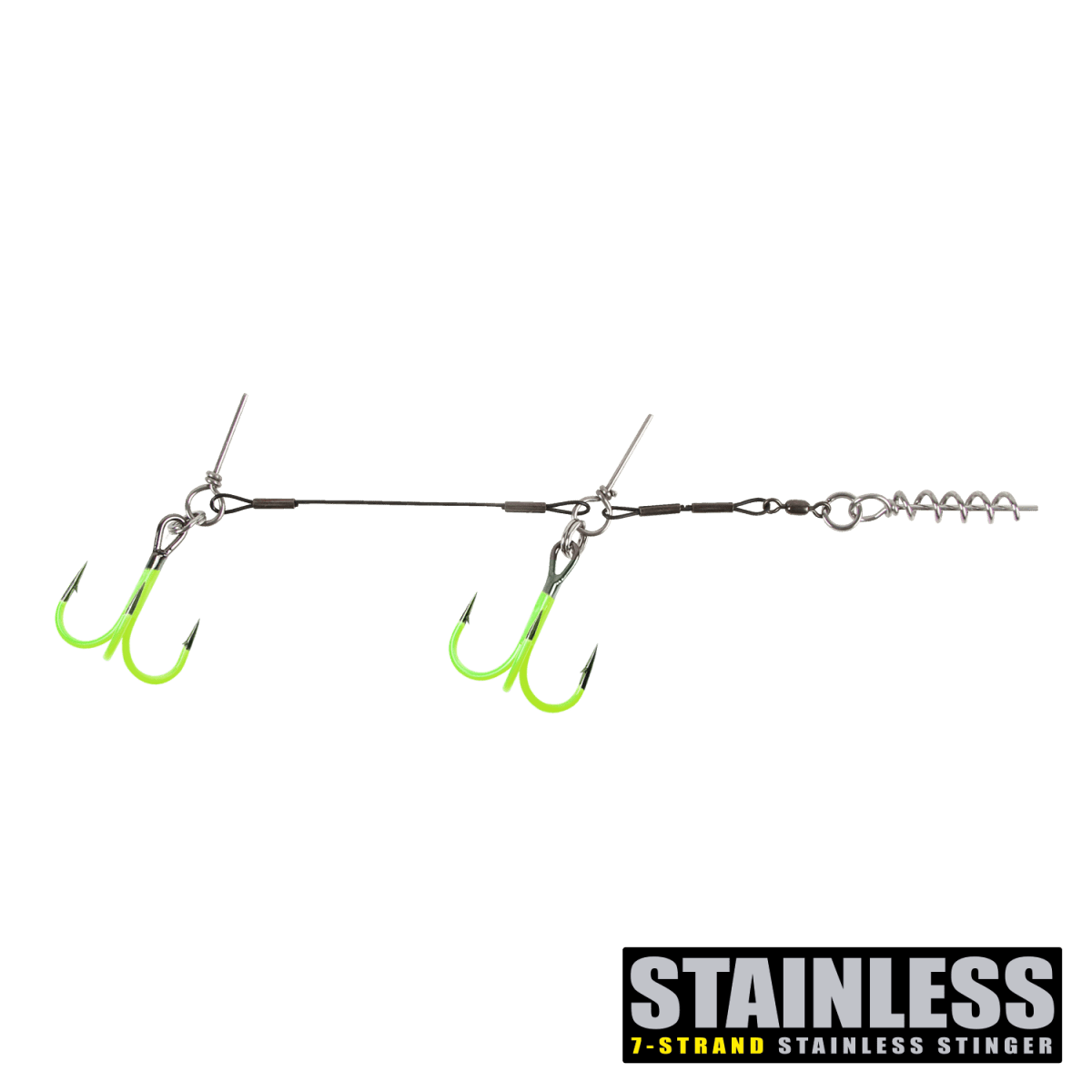 CWC Pro UV Chartreuse Stinger SS 60lb Junior Tandem 1 - 2