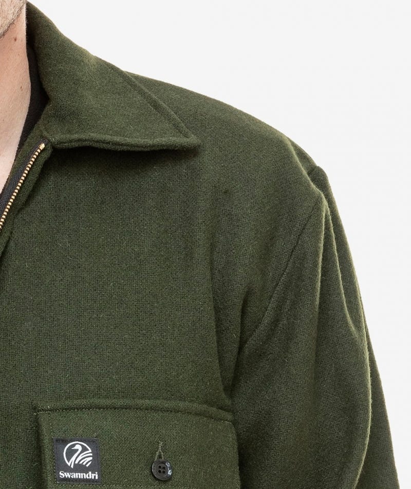 Swanndri Ranger Bush Shirt Olivgrön