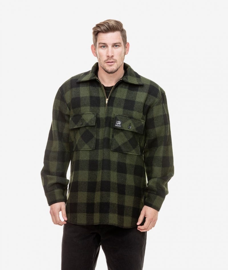 Swanndri Ranger Bush Shirt Olivgrön/svart - 2
