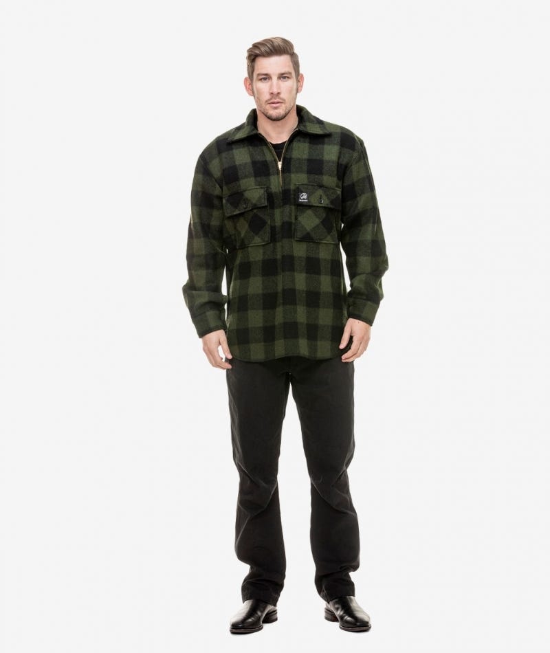 Swanndri Ranger Bush Shirt Olivgrön/svart