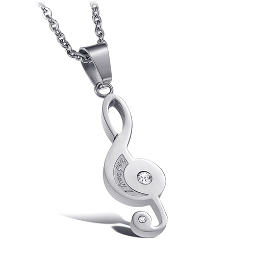 You are the perfect note in my life - Par Halsband med Cubic Zirconia (Set) - 3