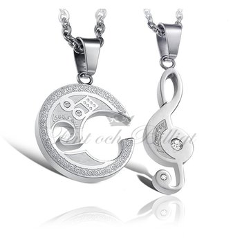 You are the perfect note in my life - Par Halsband med Cubic Zirconia (Set)
