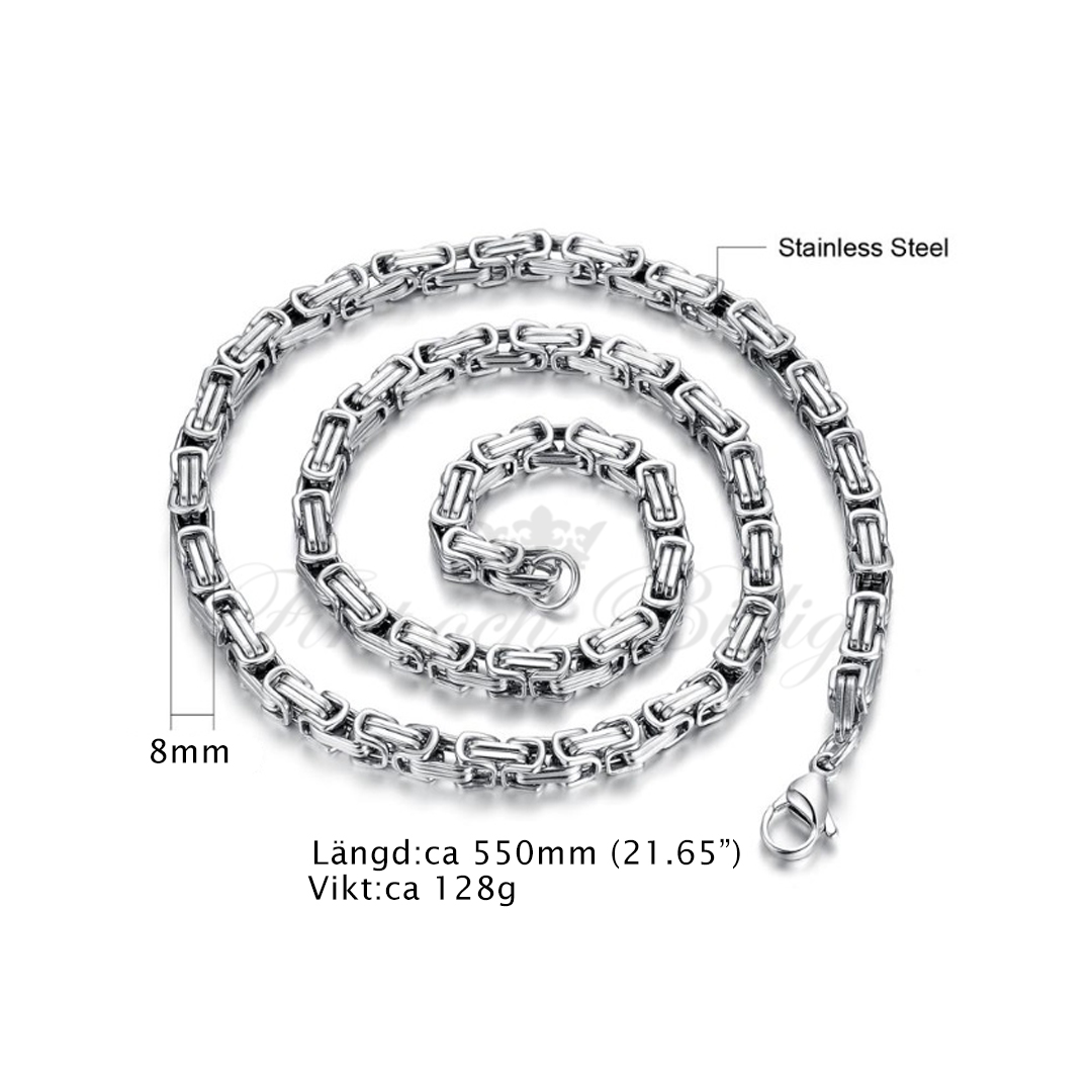 Emperor Necklace - 316L Steel 128g 8mm*560mm - Emperor Steel - 5