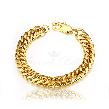 Armband - Soft Pansar - 18k Plätering/Guldfylld 10mm Pansarlänk