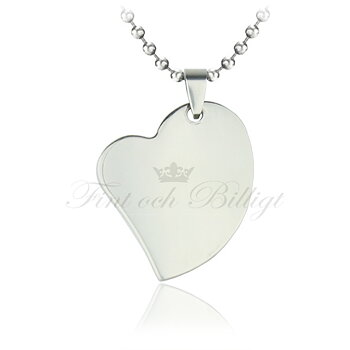 DogTag Halsband - ID-Bricka Design Hjärta - Modern Heart Tag